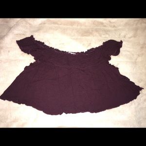 Bouncy off the shoulder crop top